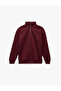 Long Sleeve Ribbed Basic Half Zip Sweatshirt - 3