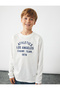 Cotton Long Sleeve Crew Neck Printed T-Shirt