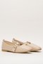 Women's Pearl and Seal Accessory Banded Ballerinas Cream - 3