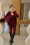 Shilsee Women's Tie-Up Soft Burgundy Knitwear Cardigan - 2