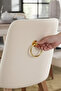Ring Pendulum Handle - Golden Yellow Chair Back Furniture Handle - Top Screw - 60 mm Diameter