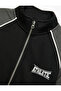 Stand Collar Long Sleeve Hooded Zippered Sweatshirt - 6