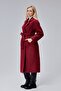 Burgundy Boucle Cashmere Oversize Coat - 7