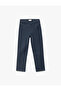 Cotton Button Pocket Detailed Basic Trousers - 3