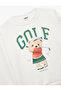 Teddy Bear Printed Ecru Girl's Sweatshirt 6Wkg10058Ak - 3