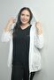 Women's Hooded Button Front Pocket Scalloped Plus Size Cardigan - 4