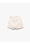 Plaid Tweed Shorts Skirt with Elastic Waist