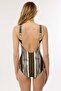 49352 Green Brown Gathering Swimsuit - 3