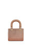 Women's Beige Long Strap Stone Mini Evening Dress with Handbag 25Abd2950Ts - 4