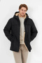 Men's Black Sheepskin Hooded Windproof Winter Coat & Coat & Parka - 3