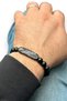 K. Ataturk Signed Matte Black Beaded Stone Bracelet for Men and Women Bbb19Im - 4