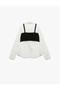 Zippered Strap Top Detailed Cotton Long Sleeve Shirt - 5