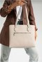 Women's Stone Color Large Size Hand and Shoulder Bag-4028 - 2