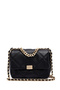 Women's Black Long Strap Quilted Crossbody Bag 25Abd2709Kp