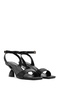 Women's Black Ankle Buckle Thick Heeled Shoes Sandals 25Sfe451618 - 6