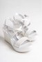 Women's Stone Design Bridal Wedding Filled Heel Shoes - 2