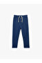 Buttoned Cotton Relaxed Fit Basic Fleece-Lined Sweatpants