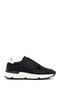 Men's Black Lace-Up Thick Sole Leather Sneaker 25Sfd675218
