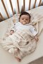4 Layer Muslin Blanket Lilac Striped 110X110 cm (for Baby & Child) 100% Cotton - 4