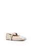 Women's Beige Buckle Stone Genuine Leather Ballerinas, Summer Shoes 25Sfd270718 - 6
