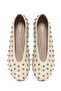 Women's Cream Stone Summer Ballerina Shoes 25Sfd220418 - 6