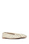 Women's Cream Stone Summer Ballerina Shoes 25Sfd220418 - 3