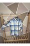 Blue Color Long Sleeve Slim Fit Men's Lumberjack Shirt - 2