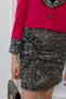 By Feyza Girl's 4-Piece Set Fuchsia Sequined Leopard Patterned Skirt Jacket Blouse Bag Combination 5-12 Years - 6