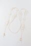 Gold Pearl Beaded Eyeglass Cord. Women's Glasses Chain. Glasses String. Glasses Rope Strap. Glasses Chain. - 8