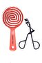Pro Three Dimensional Oval Hair Brush 02 + Purple Eyelash Curler8697415103697