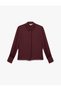 Classic Lapel Button Long Sleeve Crepe Shirt - 3