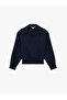Regular Fit Three Thread Long Sleeve Polo Neck Sweatshirt - 3
