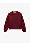 Three Thread Raised Long Sleeve Crew Neck Basic Sweatshirt - 3