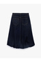 Cotton Pocket Detailed Midi Balloon Denim Skirt - 4