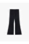 Slim Fit High Waist Glitter Wide Leg Pants - 4