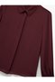 Classic Lapel Button Long Sleeve Crepe Shirt - 5