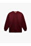 Three Thread Raised Long Sleeve Crew Neck Oversize Sweatshirt - 3