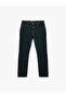 Cotton Pocketed Regular Waist Straight Fit Jean Trousers - Mark Jean - 4