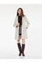 Long Sleeve Buttoned Pocketed Double Breasted Long Cashmere Coat