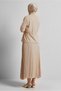Satin Suit with Pleated Skirt 45385 - 4