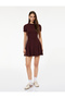 Viscose Blend Short Sleeve Crew Neck Mini Dress - 2