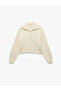 Half Zipper Collar Long Sleeve Hair Knit Textured Knitwear Sweater - 3