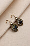 Authentic Earrings with Dark Blue Stone Details