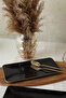 Black Gold Siera Boat Plate 33*17 cm 2 Pieces - 2