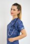 Map Pattern Surgical Doctor Nurse Hospital Cook Lycra Jersey Bottom Top Suit - 8