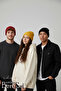 Unisex Folded Black, Red, Yellow 3-Piece Beanie Set - 3