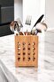 Bamboo Spoon Holder, Decorative Countertop Upright Spoon Holder, Bamboo Kitchen Organizer