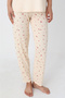 Happiness Bamboo Short Sleeve Women's Beige Pajama Set - 5