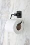 Adhesive Black 3-Piece Set Bathroom Organizer Shampoo Holder Toilet Paper Holder and Towel Rack - 2