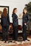 Jeremi 6526 Women's Dowry Satin Button-Front Long Sleeve Pajama Set - 2